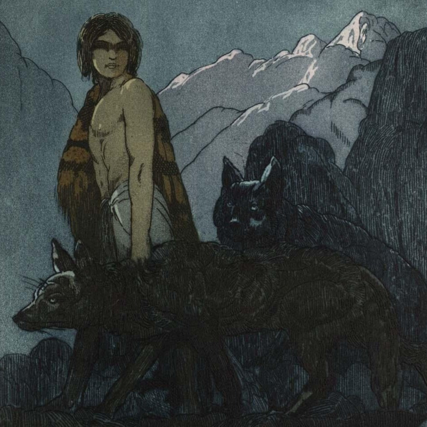 Illustration fra den franske udgave af Junglebogen (1924)